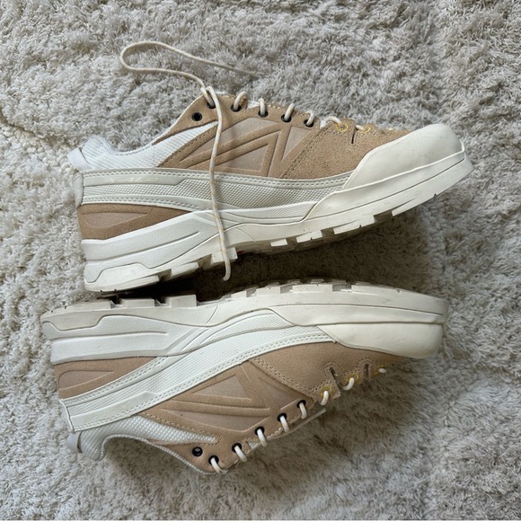 Salomon X-Alp Leather Vanilla Ice Tan Sneakers 7.5 shoes mens white - Picture 7 of 11